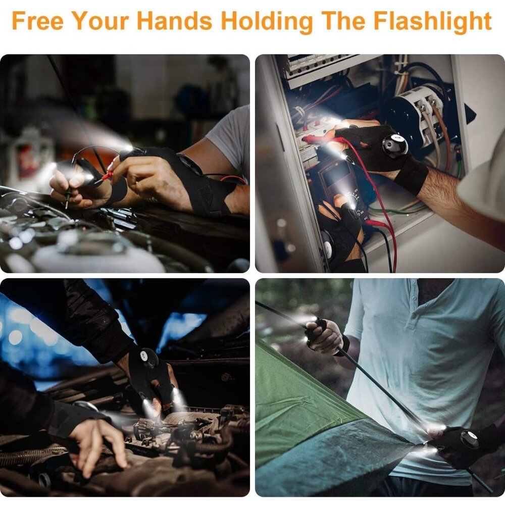 Led Flashlight Gloves, Christmas Stocking Stuffer… - image 2